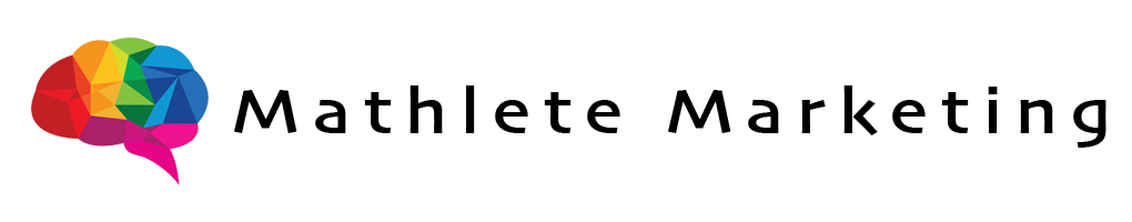 Mathlete Horizontal Logo - Black Vertical Brain Logo with White Text